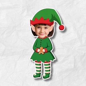 Christmas Elf Photo – Add Your Own Face | Elf Face Blank | Holiday Craft & Christmas Decor