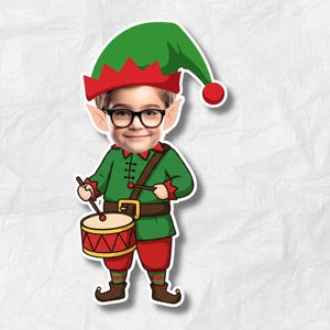 Christmas Elf Photo – Add Your Own Face | Elf Face Blank | Holiday Craft & Christmas Decor