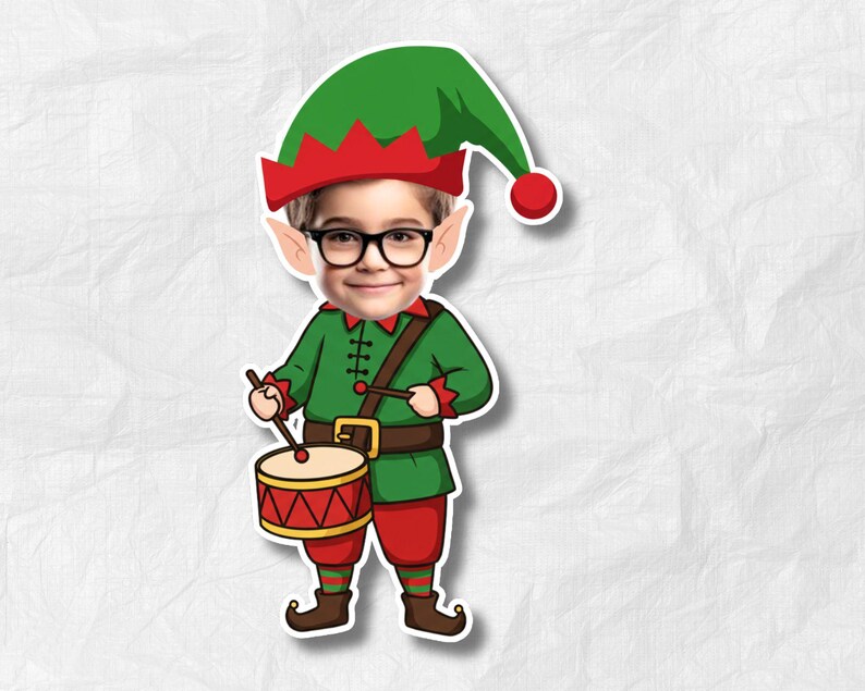 Christmas Elf Photo – Add Your Own Face | Elf Face Blank | Holiday Craft & Christmas Decor