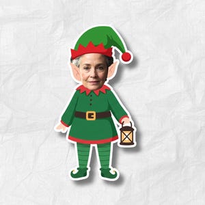 Christmas Elf Photo – Add Your Own Face | Elf Face Blank | Holiday Craft & Christmas Decor