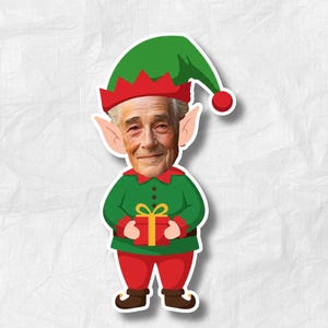 Christmas Elf Photo – Add Your Own Face | Elf Face Blank | Holiday Craft & Christmas Decor