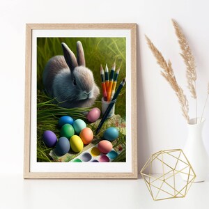 Easter Printable Wall Decor, Easter Wall Art Printable, Easter bunny Art, Easter Eggs, Easter Digital Art, Digital Download