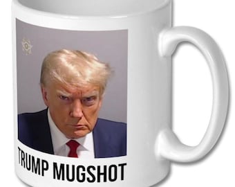 DONALD Trump mugshot mug New high quality mug Donald Trump arrest mug with image on both sides | 10oz coffee office mug or use at home !