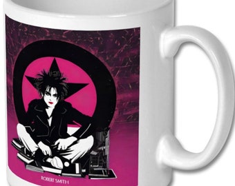 Robert Smith The Cure mug | best coffee mug | office mug | gift mug | punk gift | cool mugs | original art | goth post-punk | homeware!