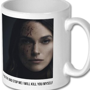Taza con cita de Helen Webb y Black Doves / Si intentas detenerme, te mataré yo mismo / Regalo divertido para mamá o papá / ¡La mejor taza de regalo de oficina!