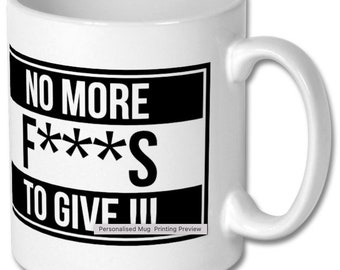 Divertida taza de regalo de Secret Santa / mejor taza de oficina / taza de regalo / taza de café / ¡¡¡No más F***S para dar !!! Taza perfecta para regalo de Navidad, relleno de medias.