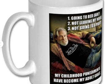 Big Lebowski Coffee Mug | Geoff Bridges, Movie Quote, Meme Mug