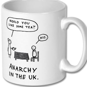 Would You Like Some Tea? Anarchy in The UK mug | Funny Gift For Mum or Dad | Best office gift mug or use at home | Great Valentines Gifts |
