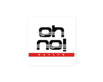 oh no! synths sticker — light