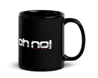 oh no! synths mug — black