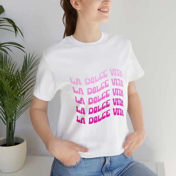 Barbie Pink La Dolce Vita Shirt - Chic and Playful Tee - Fun Fashion Statement