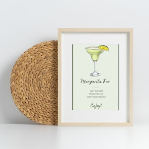 Margarita Bar Sign - Rustic Decor for Cocktails - Handcrafted Wooden Wall Art