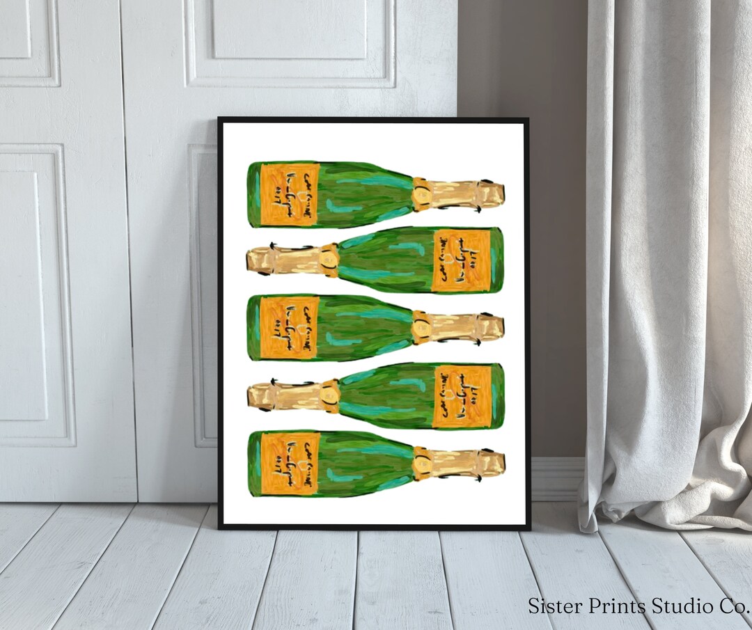 Champagne Abstract Wall Art - Etsy