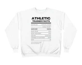 Athletic Trainer Facts - Unisex EcoSmart® Crewneck Sweatshirt -  Multiple Colors