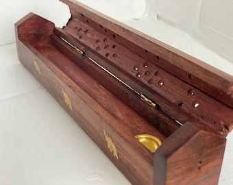 Wooden Incense Stick Cone Holder(Doop box)