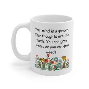 Inspirational Floral Ceramic Mug 11oz
