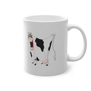 Funny Cow Design with Funny Inspirational Quote, Ceramic Mug,  11oz