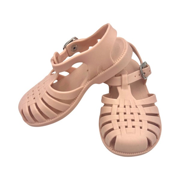 peep toe jelly sandals