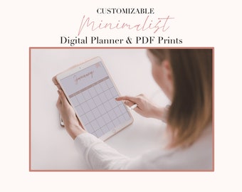 Tagesplaner druckbar, Sofort Download, Minimalistischer Planer, Tagesplaner, Monatsplaner, GoodNotes Planner, druckbarer Planer