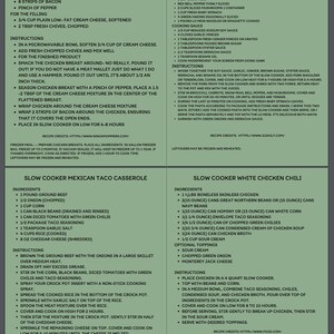 26 Week Slow Cooker Meal Plan - Etsy