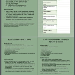 26 Week Slow Cooker Meal Plan - Etsy