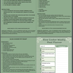 26 Week Slow Cooker Meal Plan - Etsy