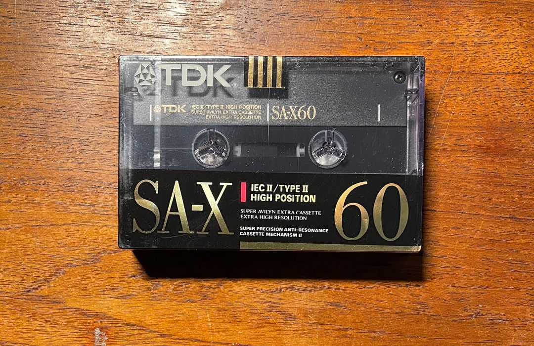 Rare 90s Vintage TDK SA-X High Bias 60 Min Cassette Tape Rare 90s Vintage TDK SA-X High Bias 60 Min Cassette Tape