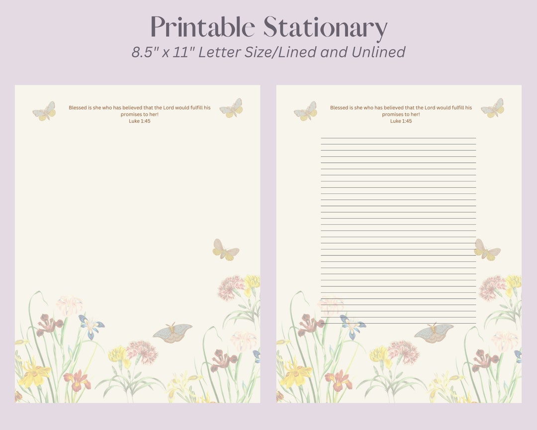 PRINTABLE Bible Verse, Printable Stationary, Printable Writing Paper ...