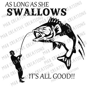 Finché ingoia la pesca SVG