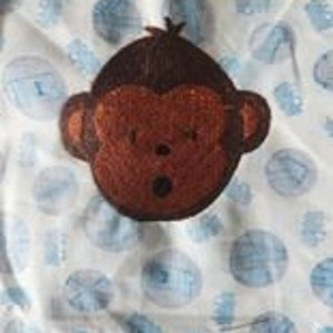 baby monkey machine embroidery pattern