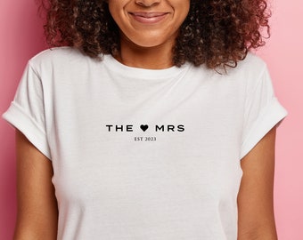 Bride T-Shirt Gift, Bridal Shower Gift, Engagement Gift, Gift for Bride, Gift for Fiance, Wedding Gift Bride Unisex Heavy Cotton Tee