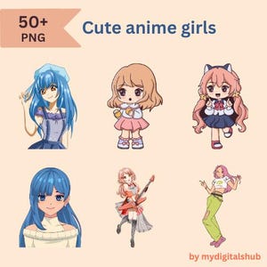 50+ Cute Anime Girl PNG Images – High-Quality Transparent Illustrations | MyDigitalShub