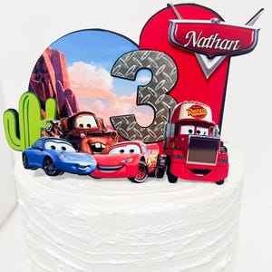 Cars Birthday Cake Topper – Lightning McQueen Party Decoration - Cars Party