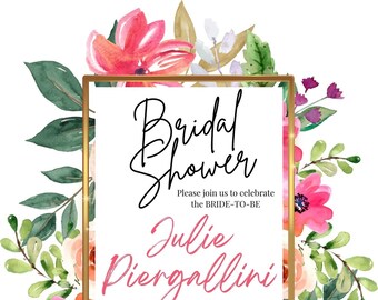 Floral Bridal Shower Invite