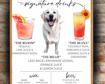 Signature Bar Menu Template, Drink Menu