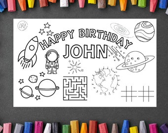 Children’s Birthday Coloring Placemat