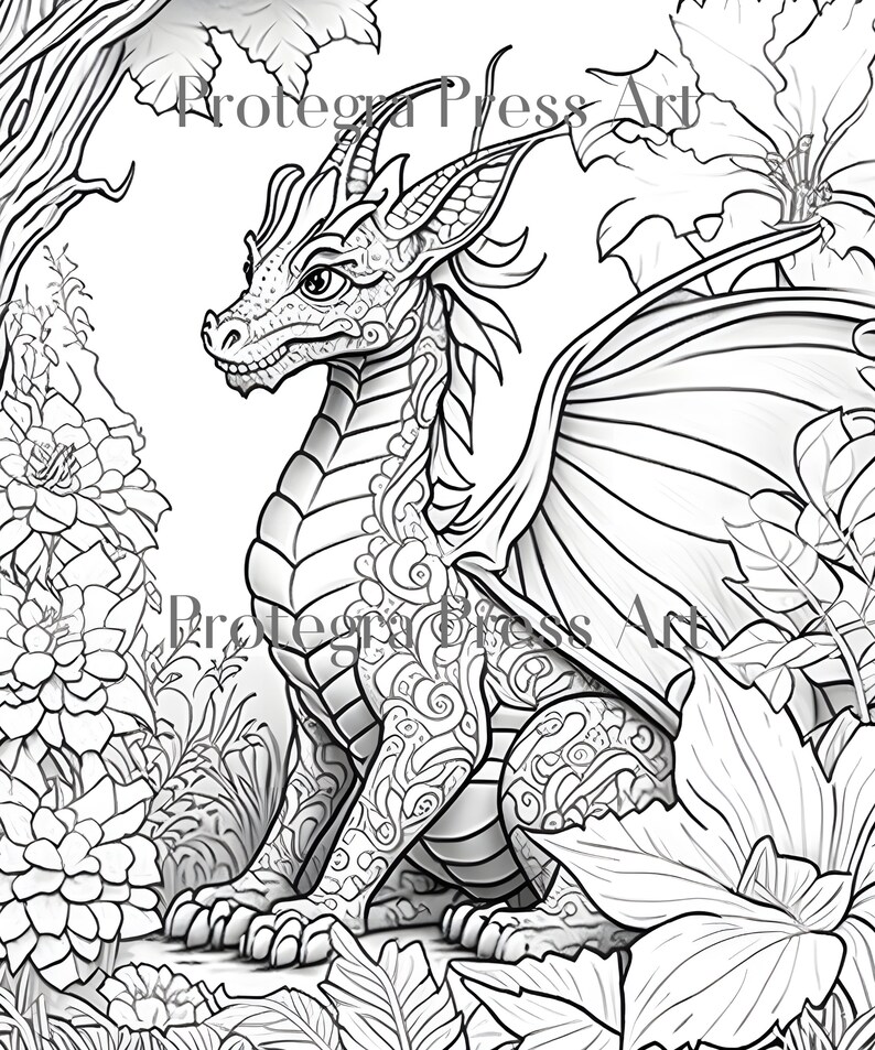 Goth Dragon Coloring Pages for - Il 794xN.4762309357 Mkvg 