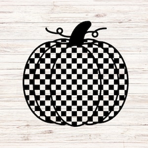Checkered Pumpkin svg/png, Spooky Vibes, Fall Vibes, Checkered Halloween, Retro Groovy Fall svg, Checkered Fall