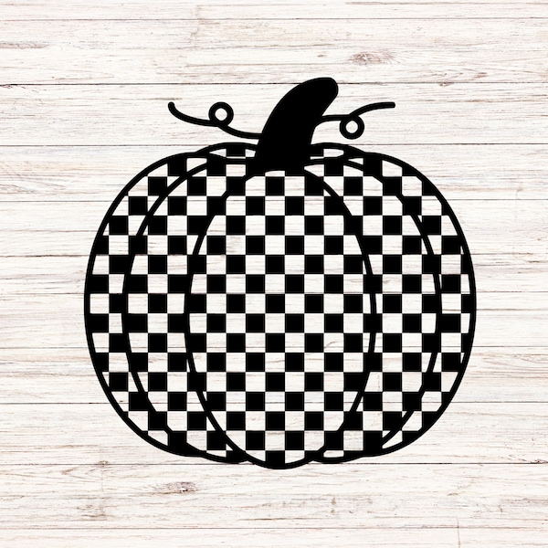 Checkered Pumpkin svg/png, Spooky Vibes, Fall Vibes, Checkered Halloween, Retro Groovy Fall svg, Checkered Fall