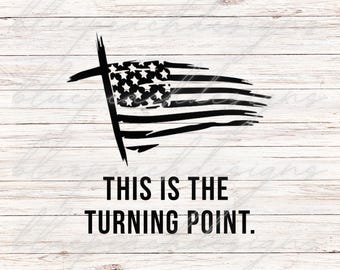 American Flag Cross - Christian Patriotic SVG PNG Clipart (Digital Download)