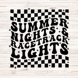 Summer Nights and Racetrack Lights svg/png Racing Mama svg Dirt Track Racing Dirt svg Racing svg