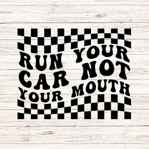 口ではなく車を走らせよう SVG PNG: レーシングデザイン (デジタルダウンロード)