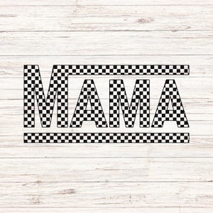 Karierte Retro Mama svg Muttertag Mama glücklich Muttertag Geschenk SVG / PNG digitale Dateien Download nahtlose ClipArt transparenten Hintergrund