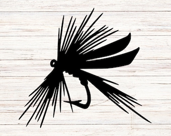 Señuelo de pesca con mosca SVG: Clip art de anzuelo (archivos digitales)