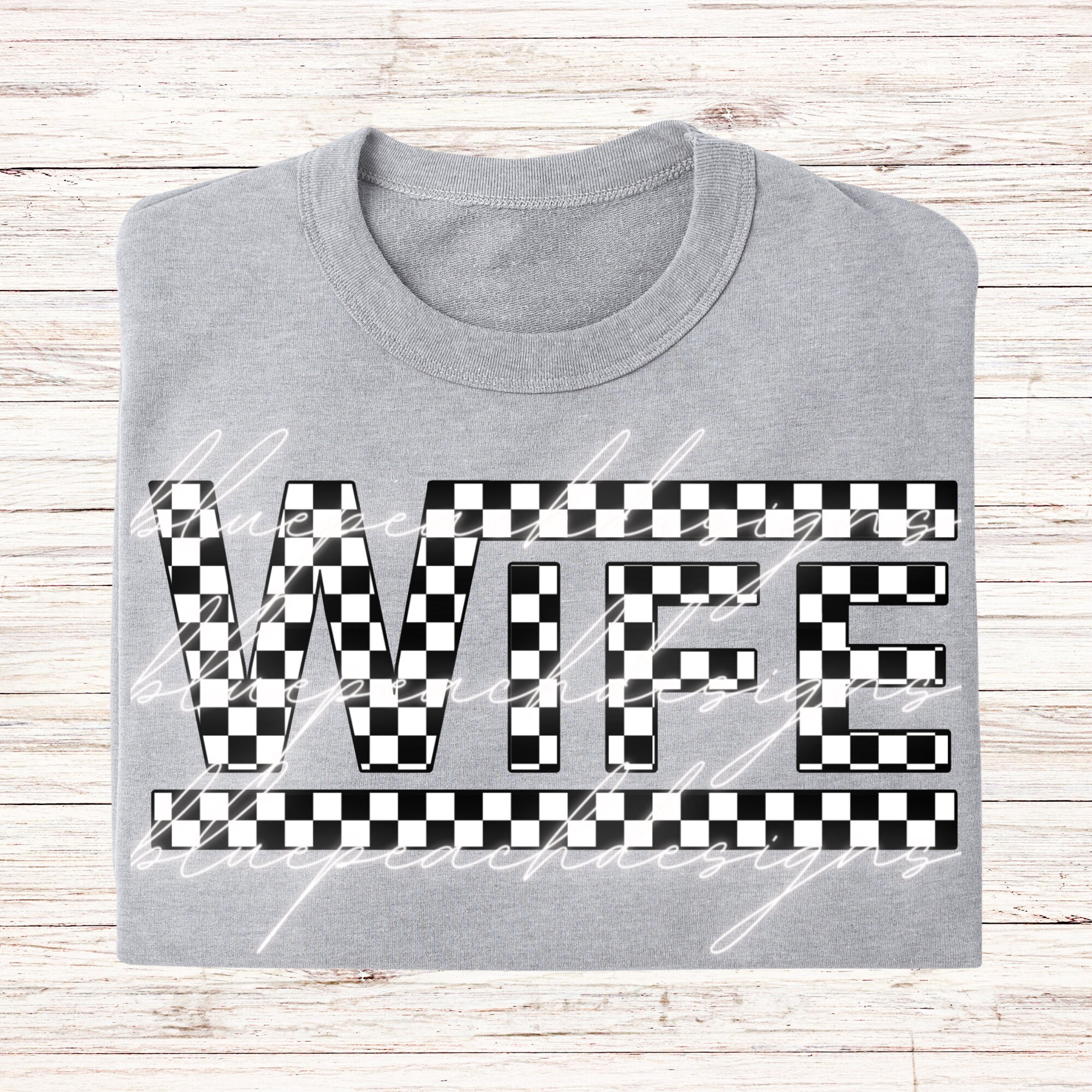 Checkered Wife SVG/PNG: Retro Wifey Design (digital Files) - Etsy