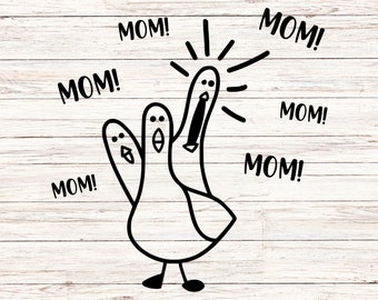 Mother's Day svg seagull mom mom mom mommy mamma happy mothers day SVG/PNG Digital Files Download Seamless ClipArt Transparent Background