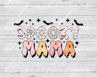 Spooky Mama PNG: Halloween Graphic Tee Design (Digital Download)