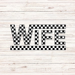 Checkered Wife SVG/PNG: Retro Wifey Design (digital Files) - Etsy