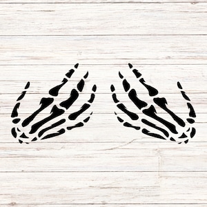 Skeleton Hands SVG PNG: Halloween Horror Clip Art (Digital Download)