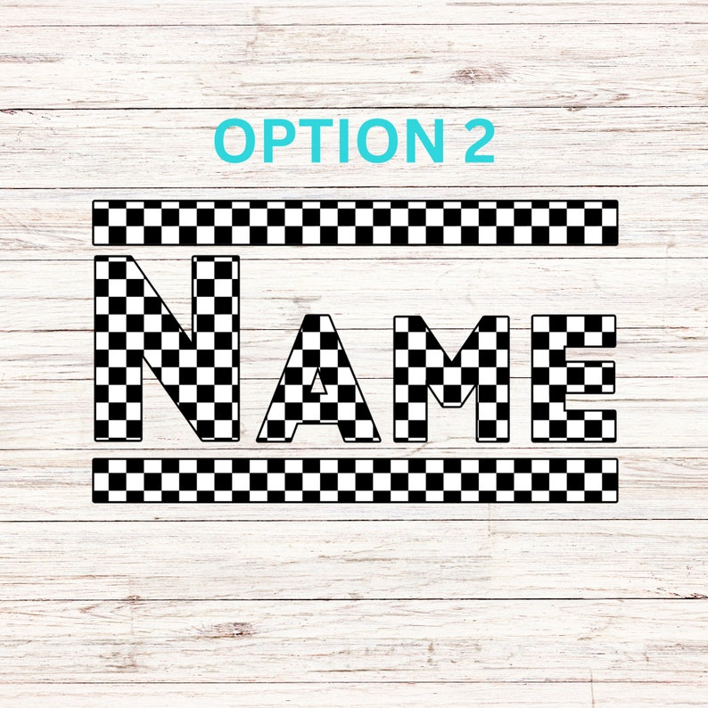 Custom Checkered Name Png White and Black Checker Png Checkered Retro ...